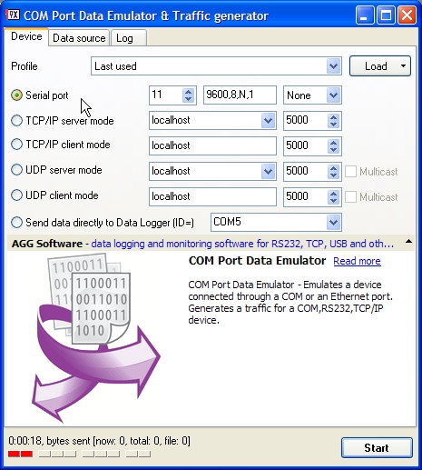 COM Port Data Emulator