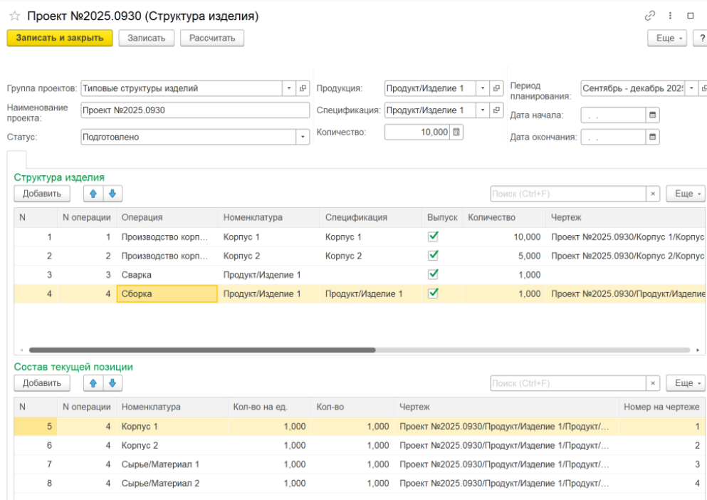 Структура изделия