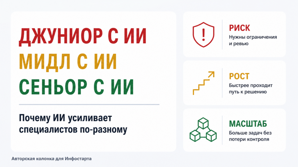 ИИ в 1С-проектах: джуниор, мидл и сеньор