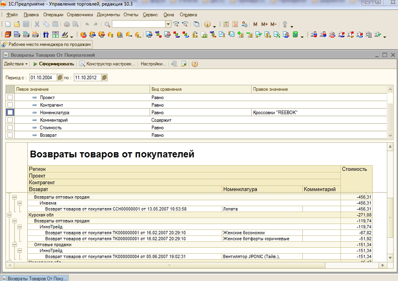 Отчет о товарообороте для арендодателя образец