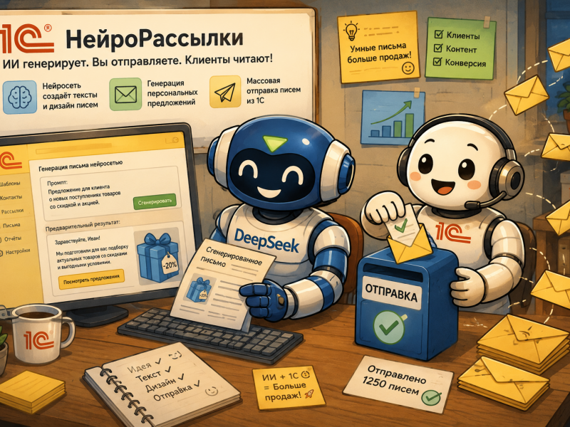 �������� - ������ DeepMail: ��������� ����� ������ �� ������ 1�, � 1� �� ���������