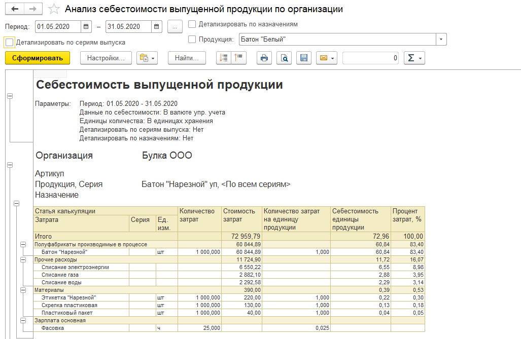 Контрольная работа по теме Учет выпуска готовой продукции