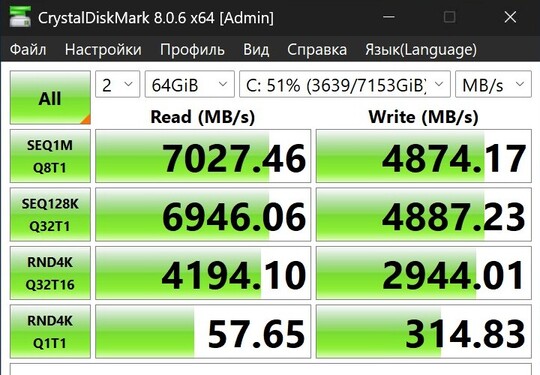 Рисунок 1 — Производительность дисковой подсистемы сервера 1С (AMD). Рисунок 1 — Производительность дисковой подсистемы сервера 1С (AMD).
