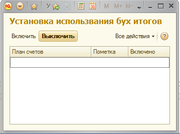 Использование итогов выключено. Использование итогов выключено 1с 8.2 как включить.