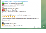 Пример сообщений в Телеграмм (текст)