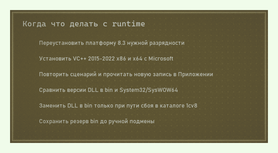 Порядок: redistributable, проверка, замена в bin при локальном пути