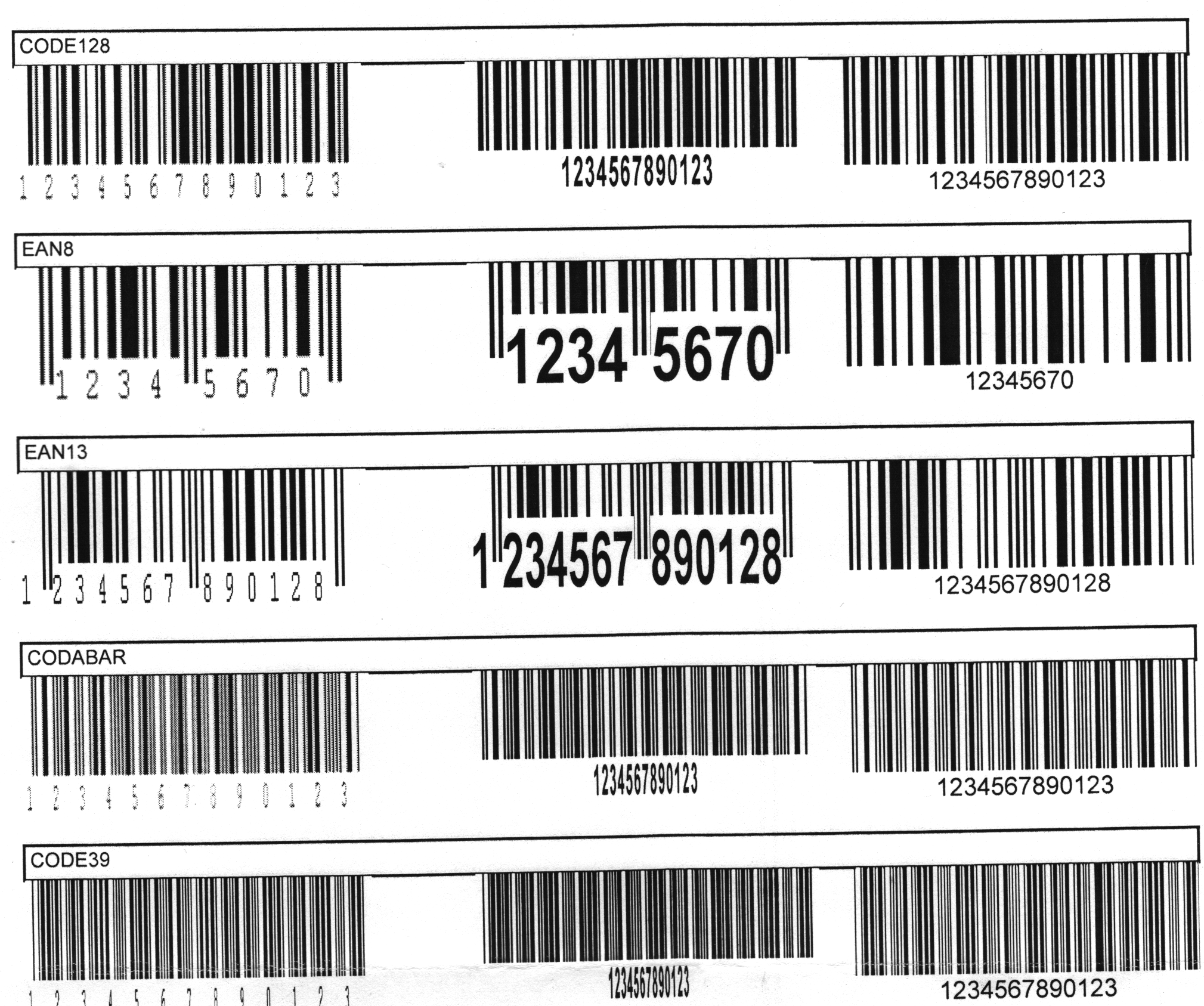 Образцы кодов. Штрих код. Линейный штрих код. Штриховой код. Типы штрих кодов.