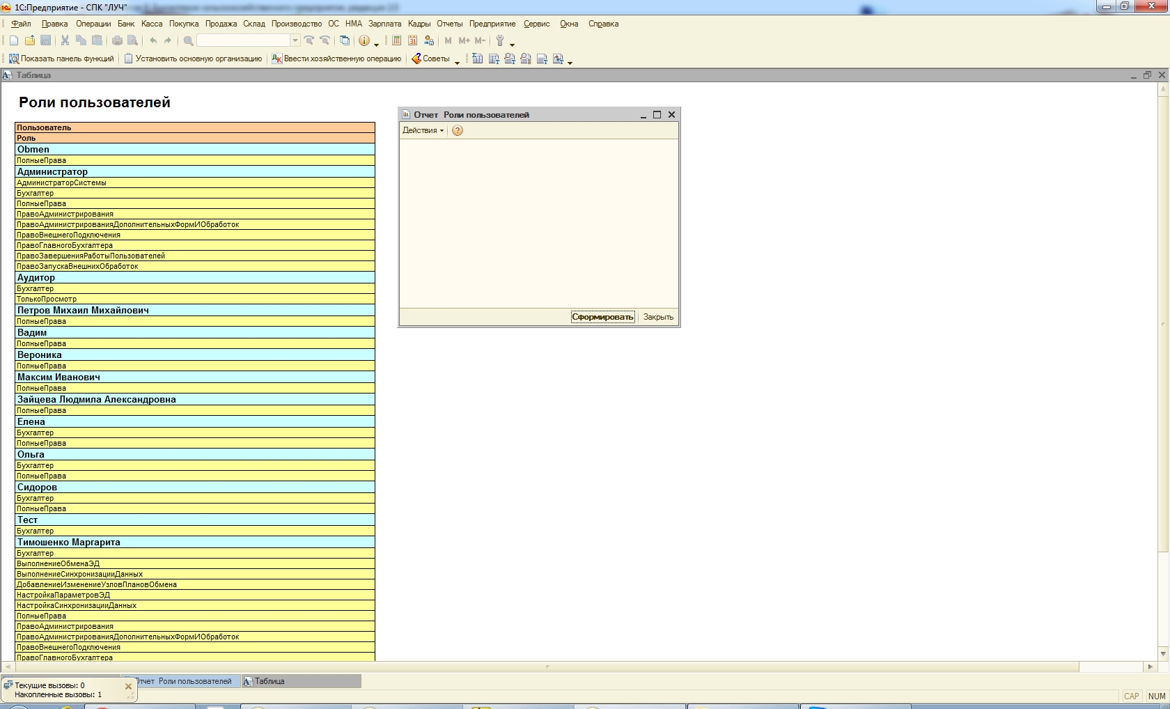 Отчет пользователя. Роли в 1с предприятие. Отчет по ролям 1с. Роли в 1с 8.3 описание. Пользователи роли 1с.