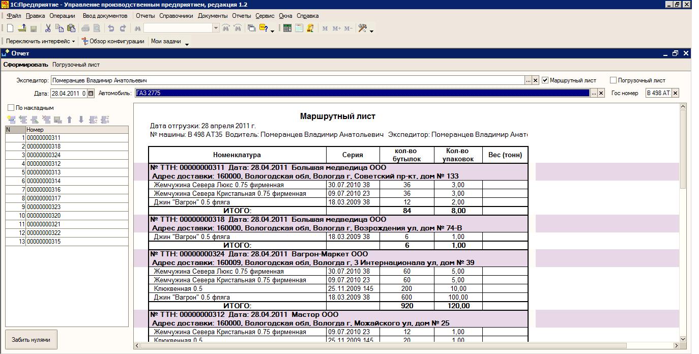 1 с производственное предприятие. 1с предприятие 8.3 маршрутный лист. Маршрутный лист в 1с. Маршрутный лист для водителя в 1с. Отчет маршрутный лист 1с.